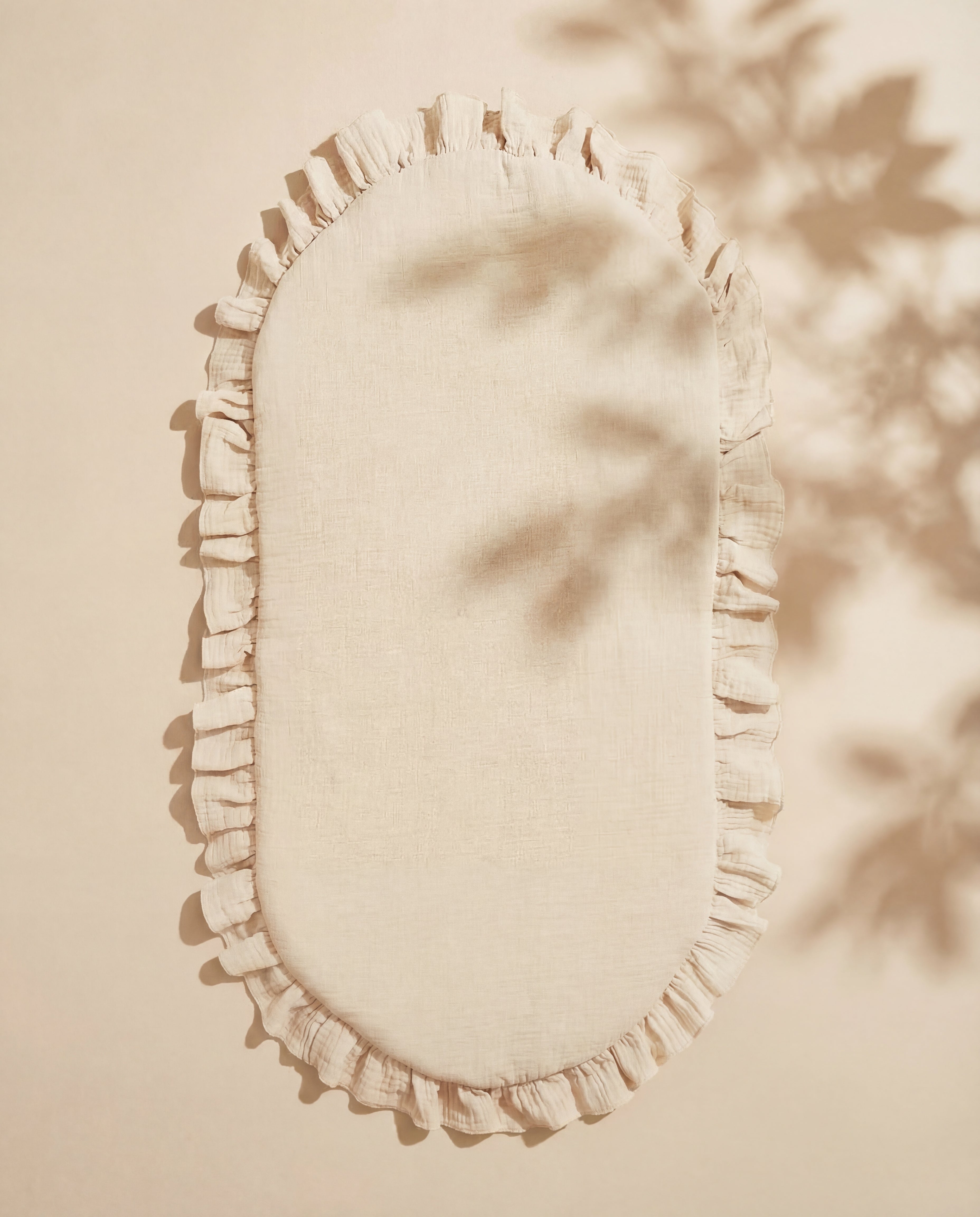 Bajera acolchada para moisés ecru