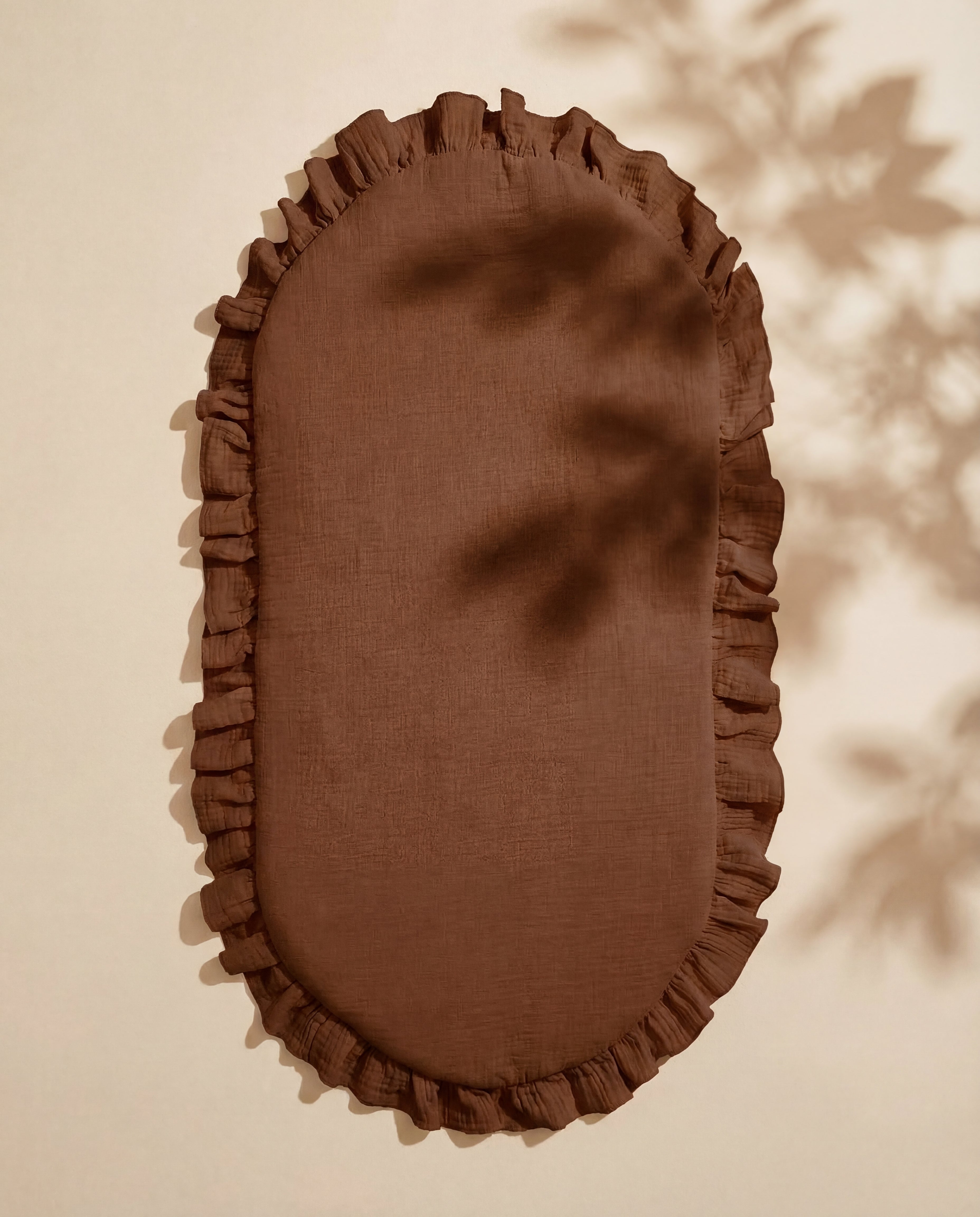 Bajera acolchada para moisés chocolate