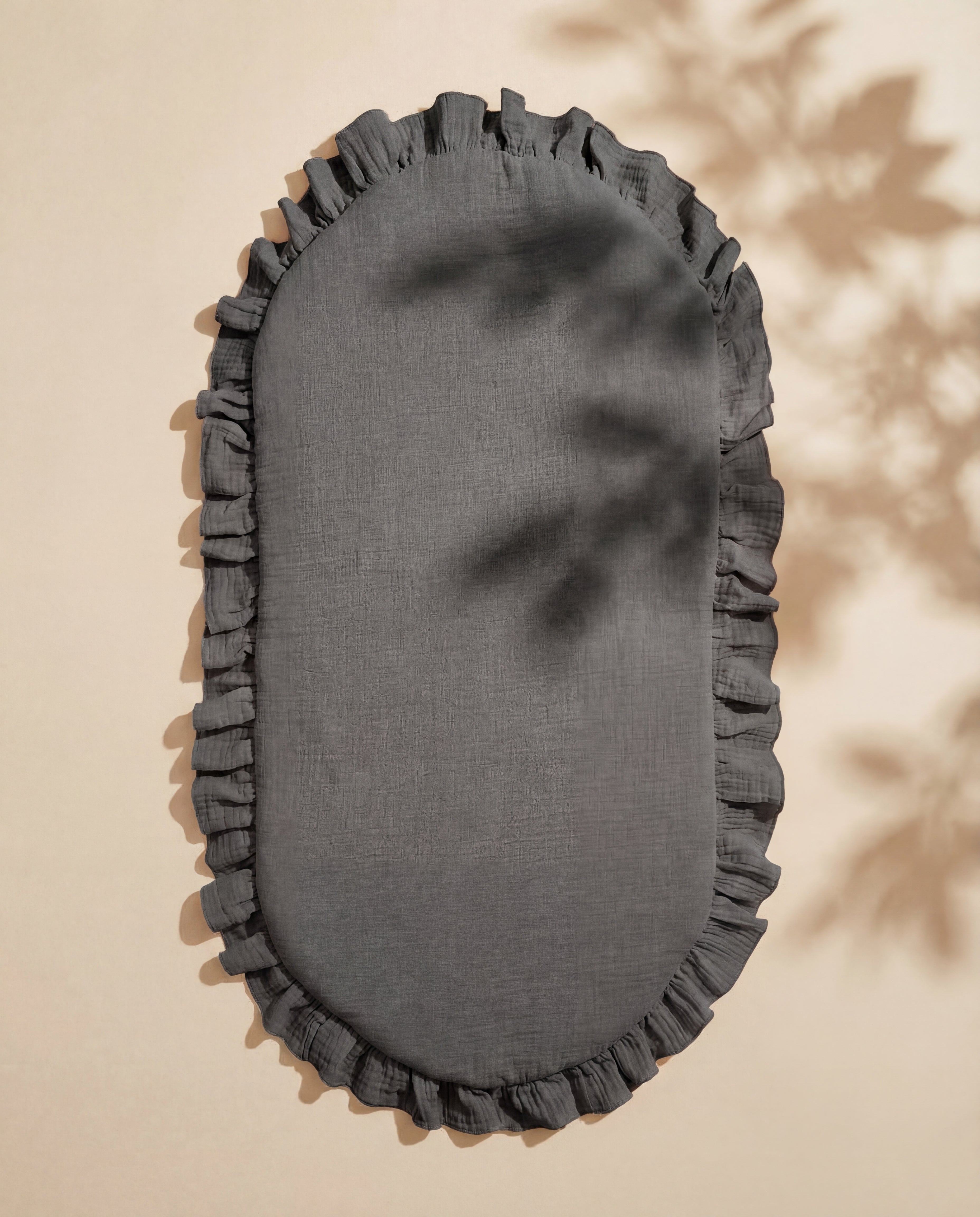 Bajera acolchada para moisés gris melange