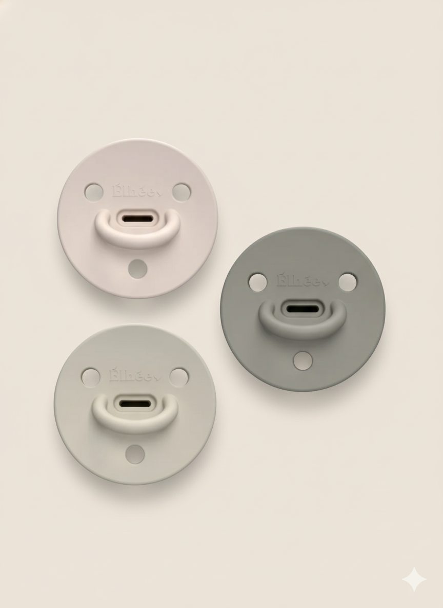 Chupetes Elhée - Juego de 3 pink